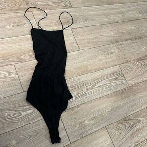 Black subtle glitter bodysuit